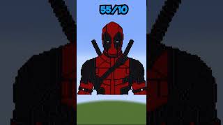 I make DEADPOOL in minecraft PIXEL ART🐏