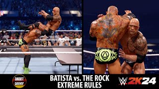 Batista vs The Rock | Extreme Rules Match | WWE 2K24 Gameplay