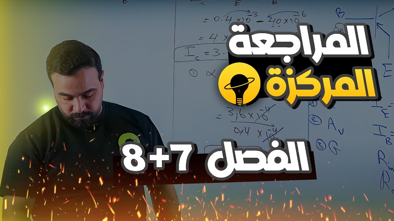 فيزياء السادس العلمي المراجعة المركزة - مسائل الفصل السابع + الثامن 2025 (الاعتيادي و المتميزين)