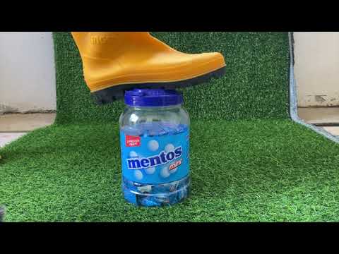 Experiment: Crushing Crunchy Mentos Plastic Box