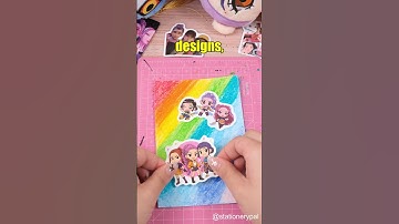 DIY your own Huntrix scratch card!💜💖💙#shorts