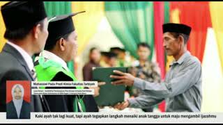 SEDIH!!! AYAH YANG MENGGANTIKAN MENGAMBIL IJAZAH TERAKHIR MU NAK :')