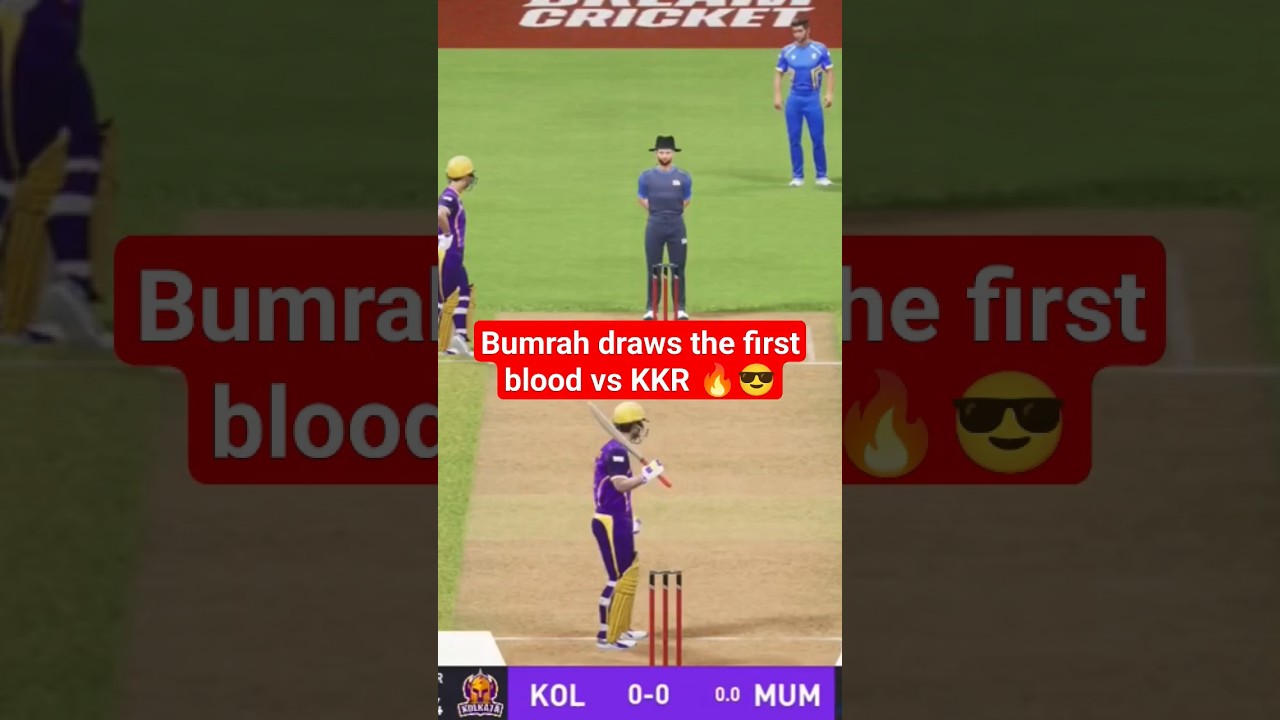 Bumrah's fiery wicket against KKR 🔥 