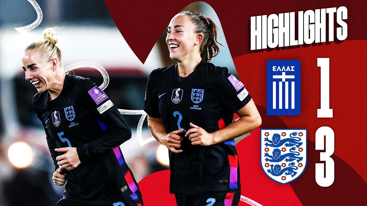 Russo, Stanway \u0026 Le Tissier star! 🌟 Greece 1-3 England | FIFA Women's World Cup Qualifier Highlights