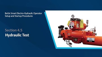 EHO Setup and Commissioning  Section 4 5 Hydraulic Test