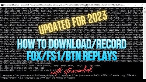 How to Download/Save/Record FOX FS1 CFB Replays (Updated for 2023)
