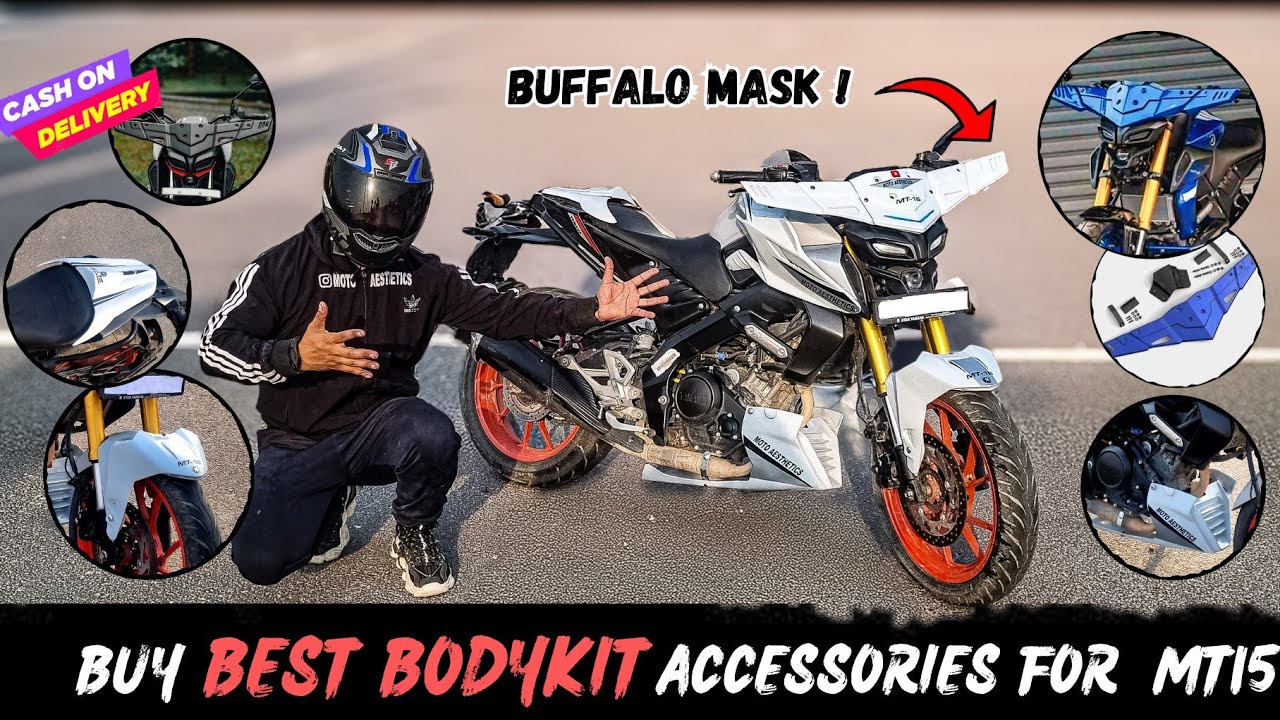 How to buy BEST MT15 ACCESSORIES | Buffalo mask , underbelly , seat cover , tank shrouds | yamaha