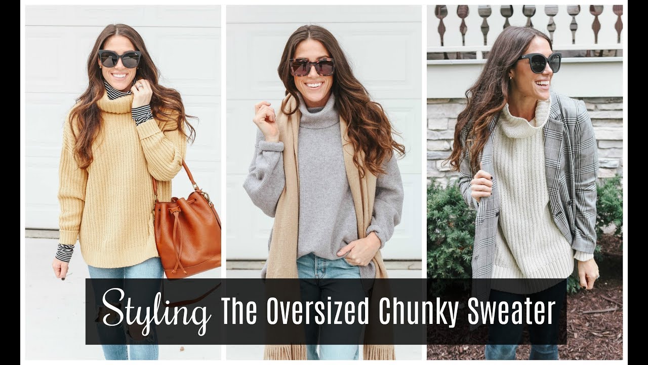How to tuck a chunky knit sweater
