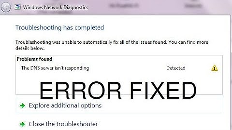 How to fix DNS server isn