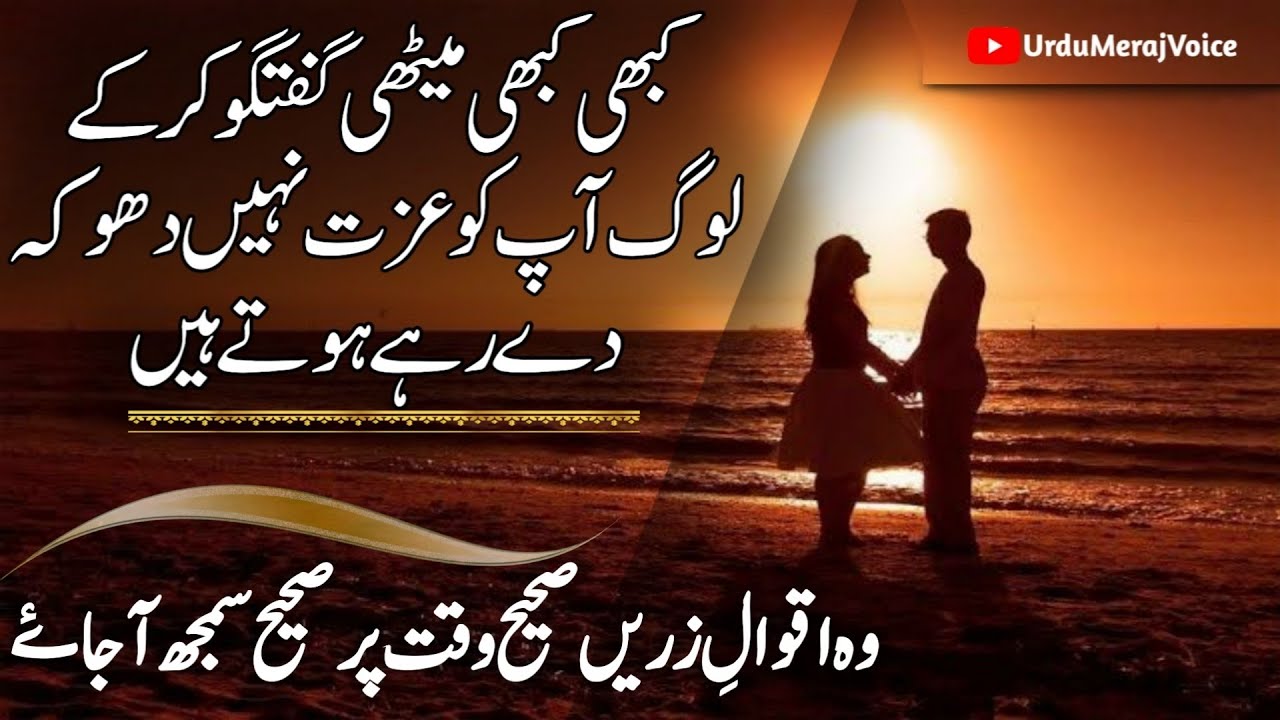 Urdu Quotes|Heart Touching Urdu Quotes|Aqwal e Zareen|Motivational Hindi Quotes by Urdu Meraj Voice