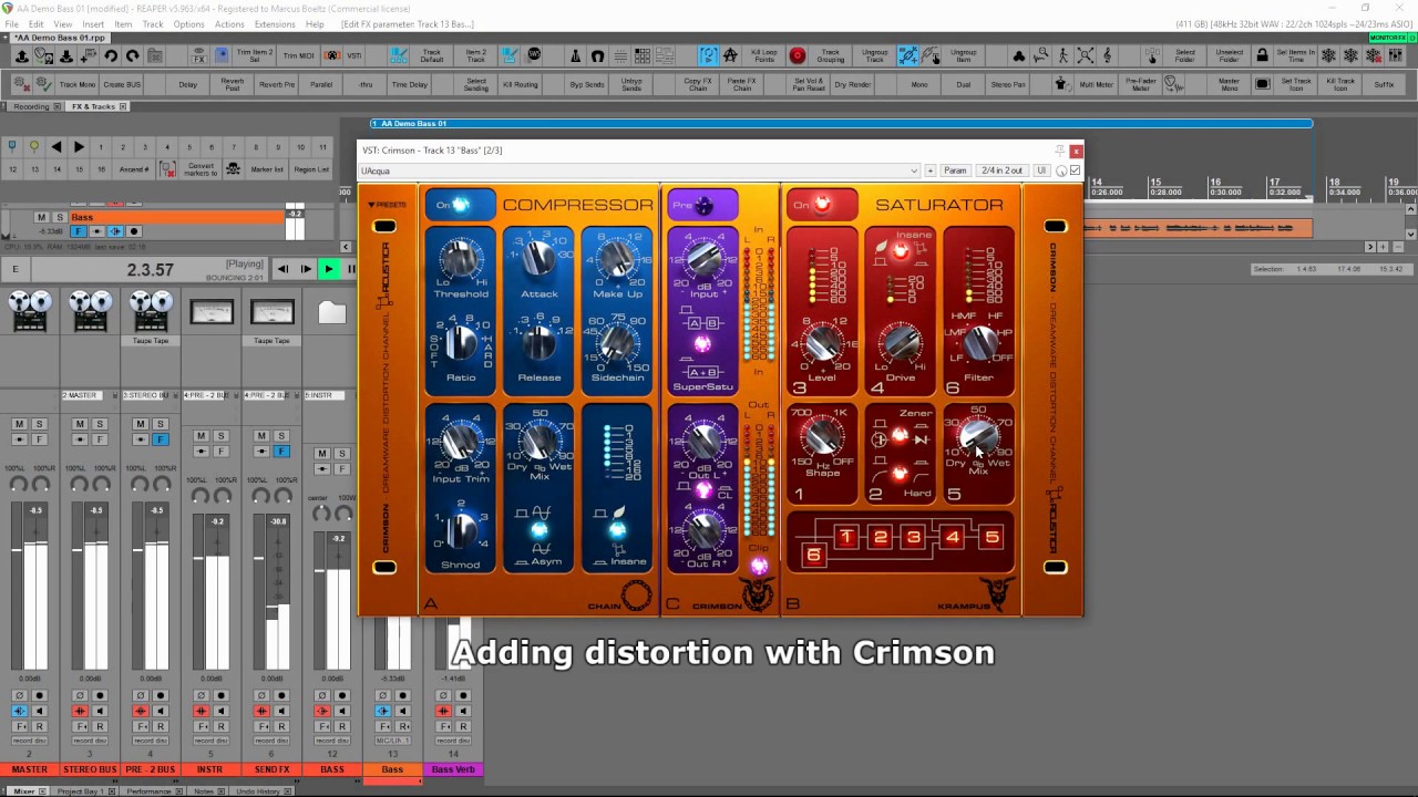 Mixing Tips Electric Bass Adding Punch, Definition, Distortion