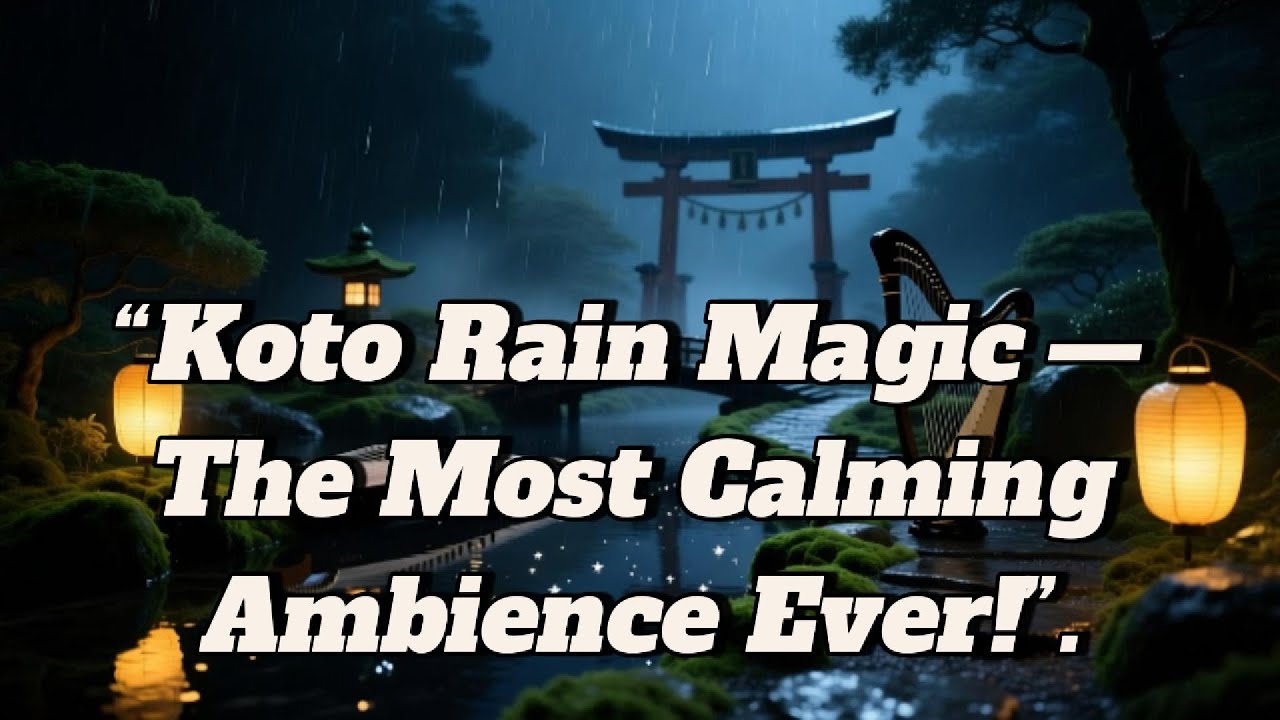 Koto Harp and Soft Rain: Peaceful Japanese Ambience