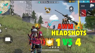 Free Fire Solo Vs Squad Awm One Taps Headshots