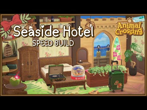 Beautiful Seaside Hotel Room Speed Build | Animal Crossing New Horizons 🌱