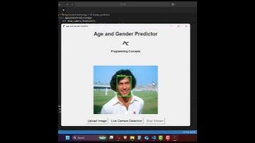 Real-Time Age and Gender Prediction in Python | Upload Image or Use Webcam | Programming Concepts