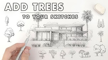 Drawing Trees On Your Architectural Sketches + Free PDF guide