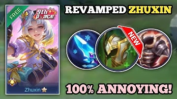 REVAMPED ZHUXIN WITH NEW GUARDIAN HELMET! (100% annoying!💀) ZHUXIN BEST BUILD -MLBB
