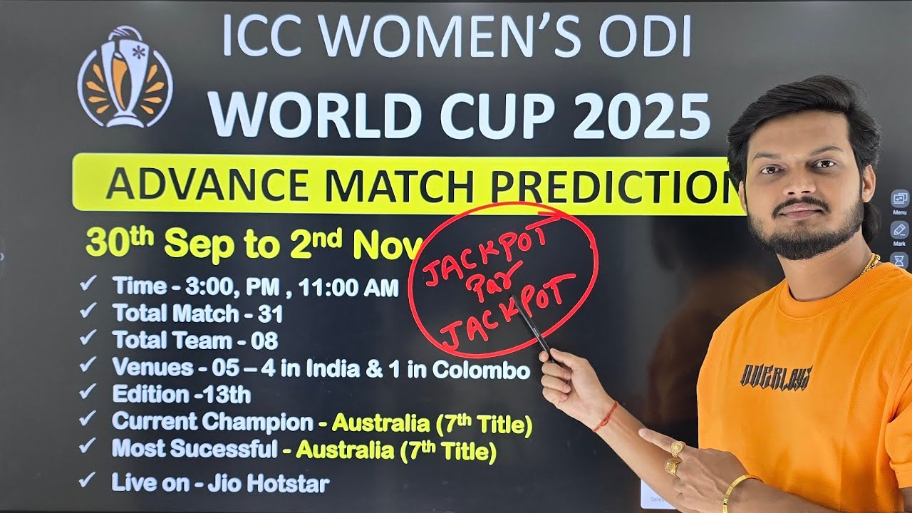 Women world cup 2025 advance match prediction, women odi world cup prediction, women icc world cup