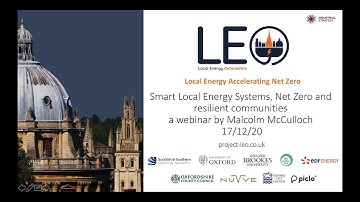 Smart Local Energy Systems, Net Zero and resilient communities