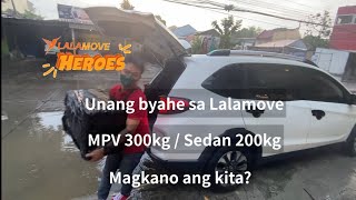 Magkano ang kita / Unang Byahe sa Lalamove June 2022 / Mpv 300kg / sedan 200kg