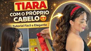 Olha essa tiara feita com o próprio cabelo ✨ | tutorial peinado | Hairstyle