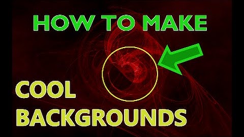 How to make cool backgrounds with Gimp!