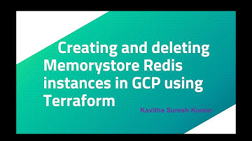 Creating and deleting Memorystore Redis instances in GCP using Terraform