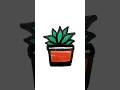 Indoor plant Drawing Easy Technique #trending #viral #shorts #viralvideo #youtubeshorts