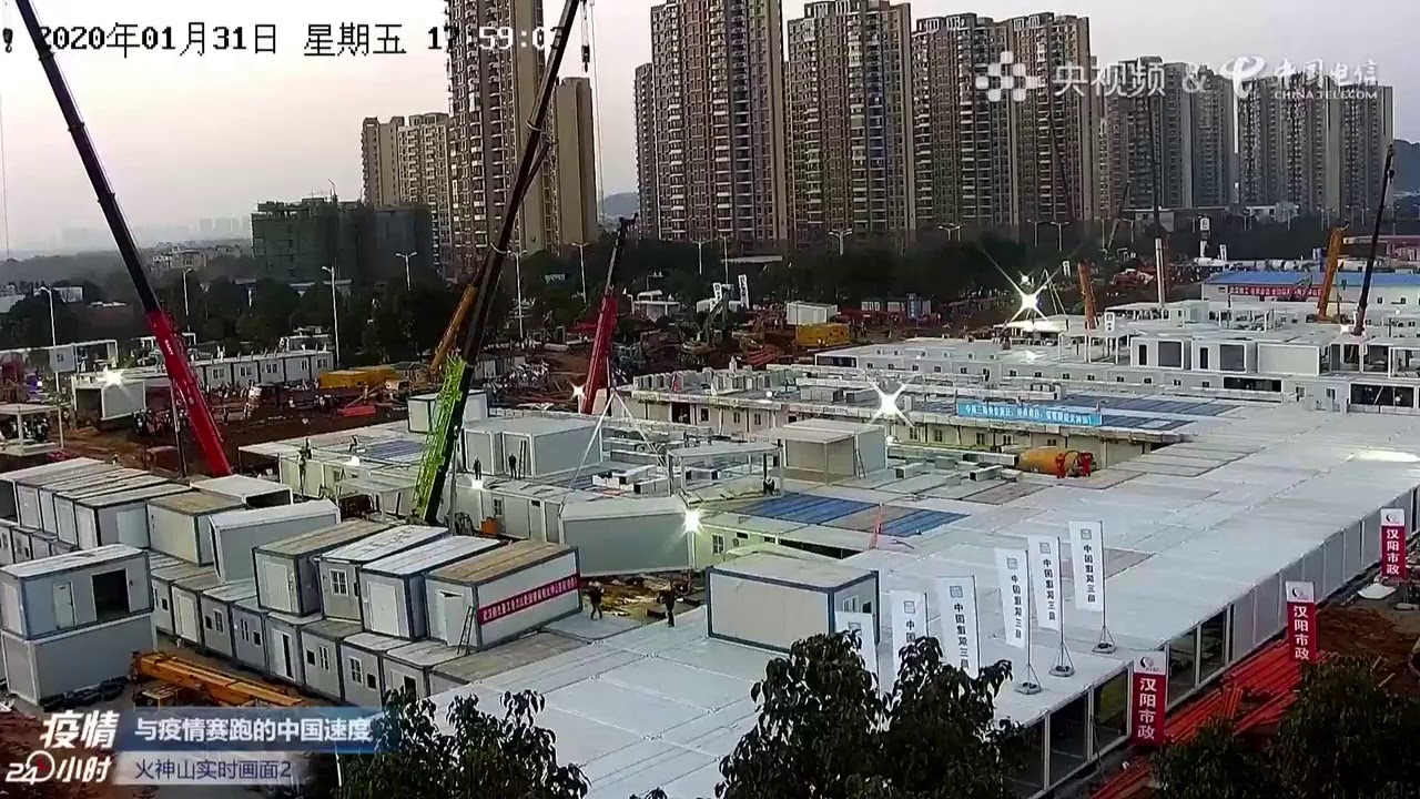 LIVE:【一起来监工啊】Surveillance Video of Two Hospitals Construction in Wuhan (Jan 31)