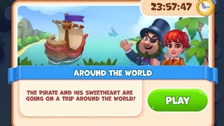 Around the World Tournament of Pirate Treasure Jewel Puzzle Game Level 5 Played by Gaming jewel