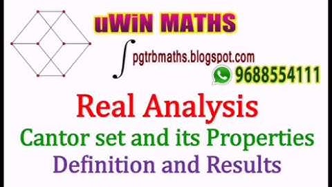 Real Analysis cantor set and its properties