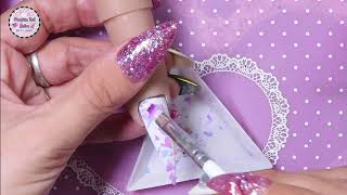 charlies advent calendar day 17 mylar glitter/ fun Christmas nail art ideas/ she modern water decals