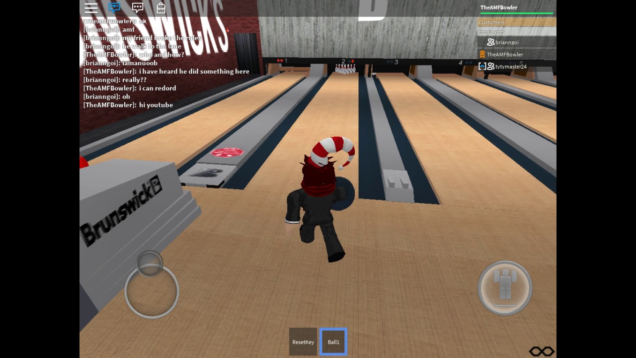 Bowling in ROBLOX at Brunswick's! YouTube