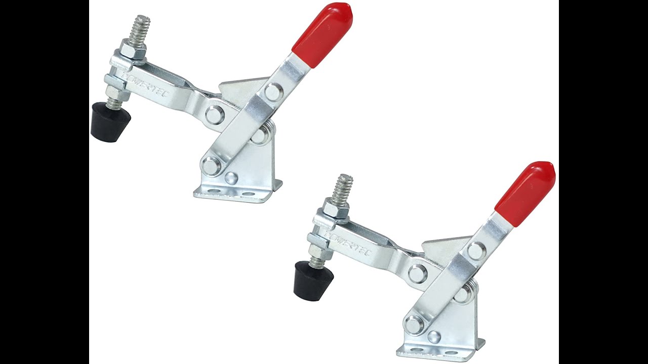 POWERTEC 20319 Vertical Quick-Release Toggle Clamp, 220 lbs Capacity, 102B, 2PK