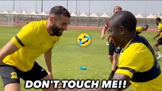 Karim Benzema vs N'Golo Kante in Al Ittihad Training!!😂😆🇲🇫