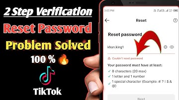 Tiktok Password Couldn