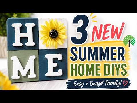 3 New Dollar Tree Budget Summer Home Decor Diys | Easy Coastal Wreath