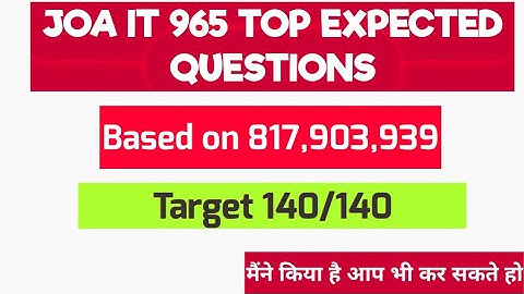 Joa 965 Preparation 2022 (Based on 817,903,939)