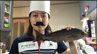 脳筋女による魚捌き飯テロ動画