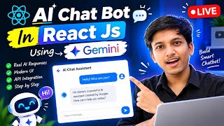 Build an AI Chatbot Using Gemini API in React JS || Live Coding (No Talking) || Work With Sarfraj