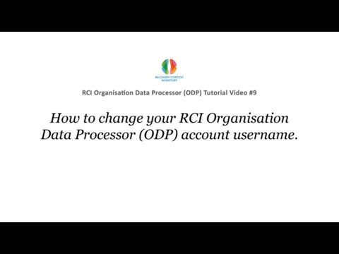 #9 RCI ODP Tutorial - Change Your Account Username