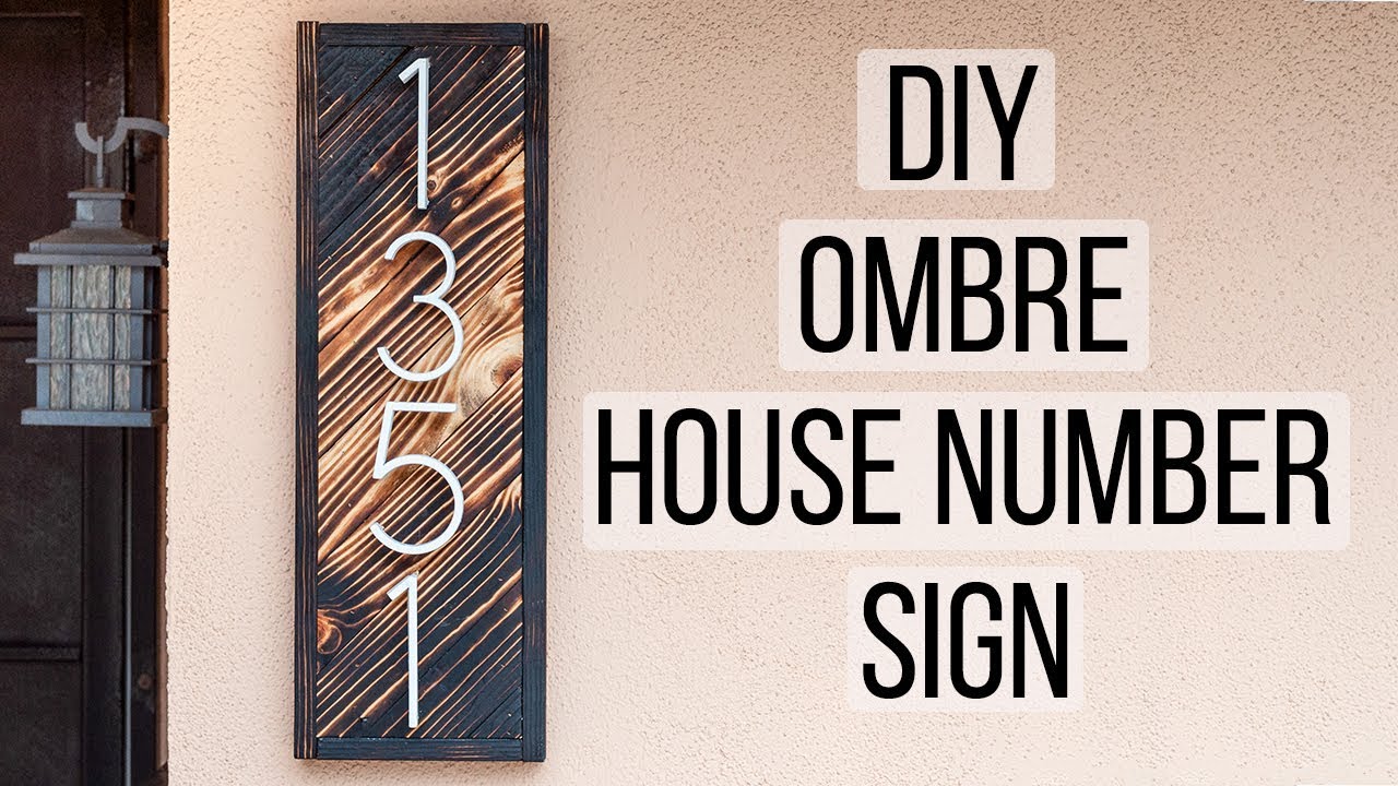 DIY House Number Sign Using Shou Sugi Ban YouTube