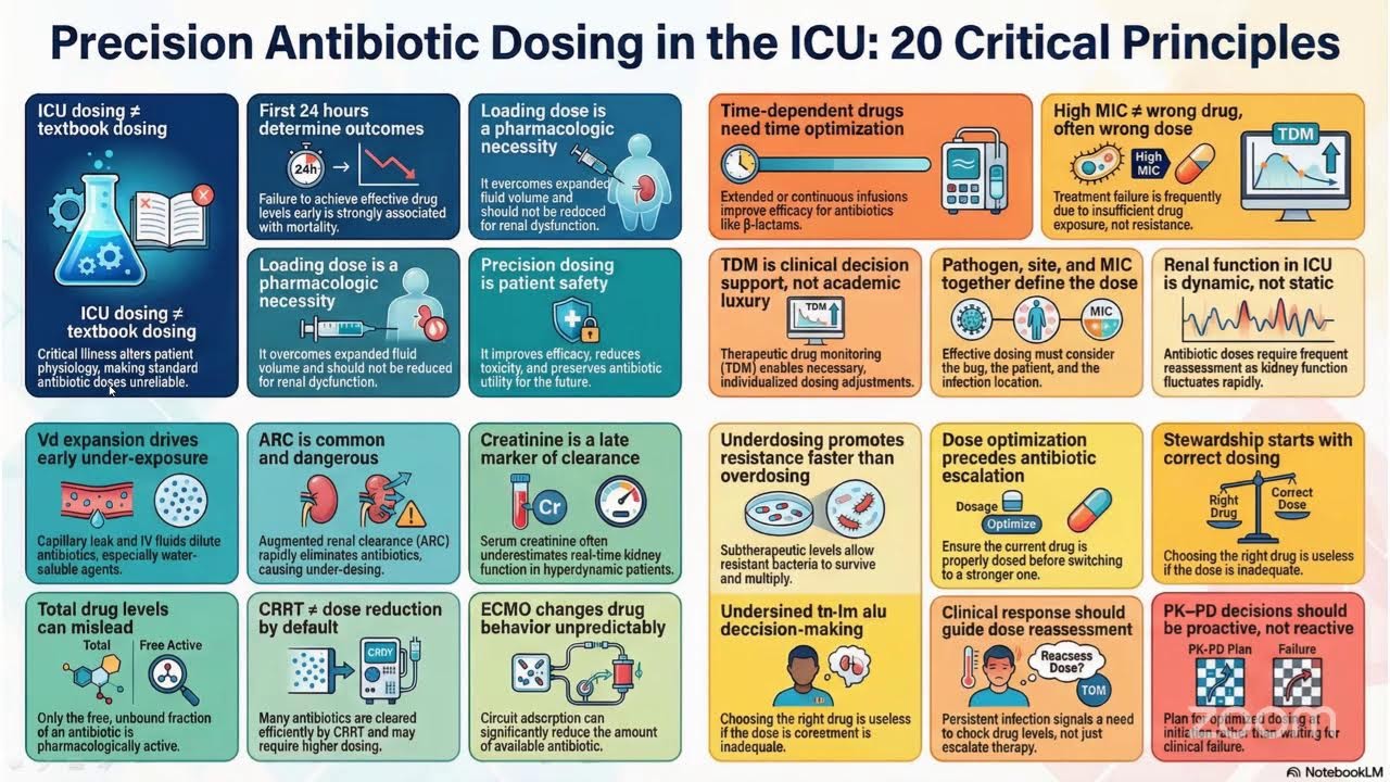 PK/PD of antibiotics in critically ill patients &Optimizing antibiotic use in the ICU