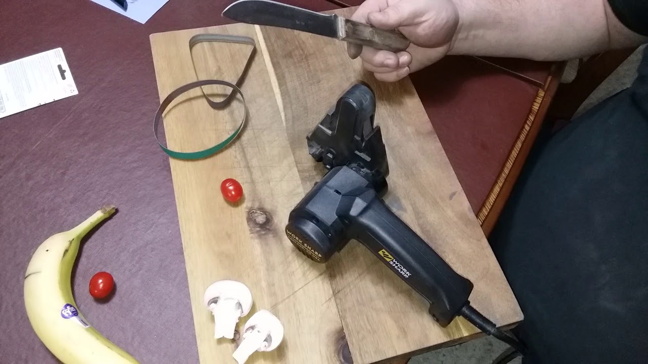 Knife sharpen with work sharp tool - YouTube