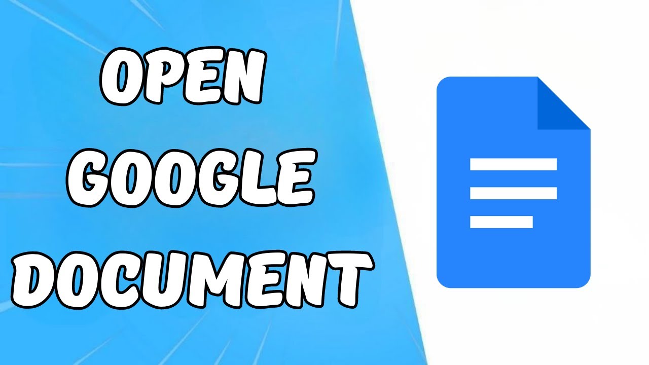 How To Open A Document on Google Docs - Quick & Easy - YouTube