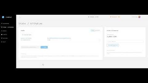 UI Reveal for Staking & Withdrawing