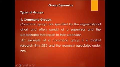 Introduction to Group Dynamics- Meaning & Dynamics and Types of Groups- OB, BBM, By- Ranjitha B.R