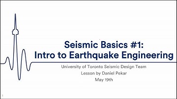 Seismic Academy #1  - Seismic Engineering Basics 1
