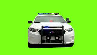 green screen police car