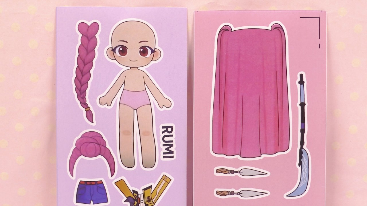 Crée ton Personnage | K-Pop Demon Hunters Rumi, Mira, Zoey, Derpy le Chat